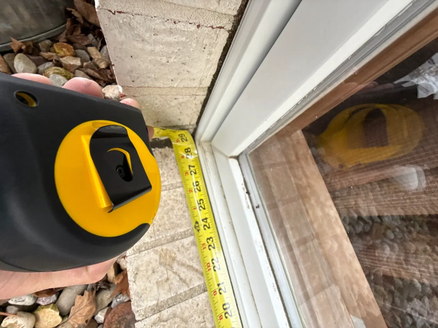 Frame and seal detail on a Fairland window job