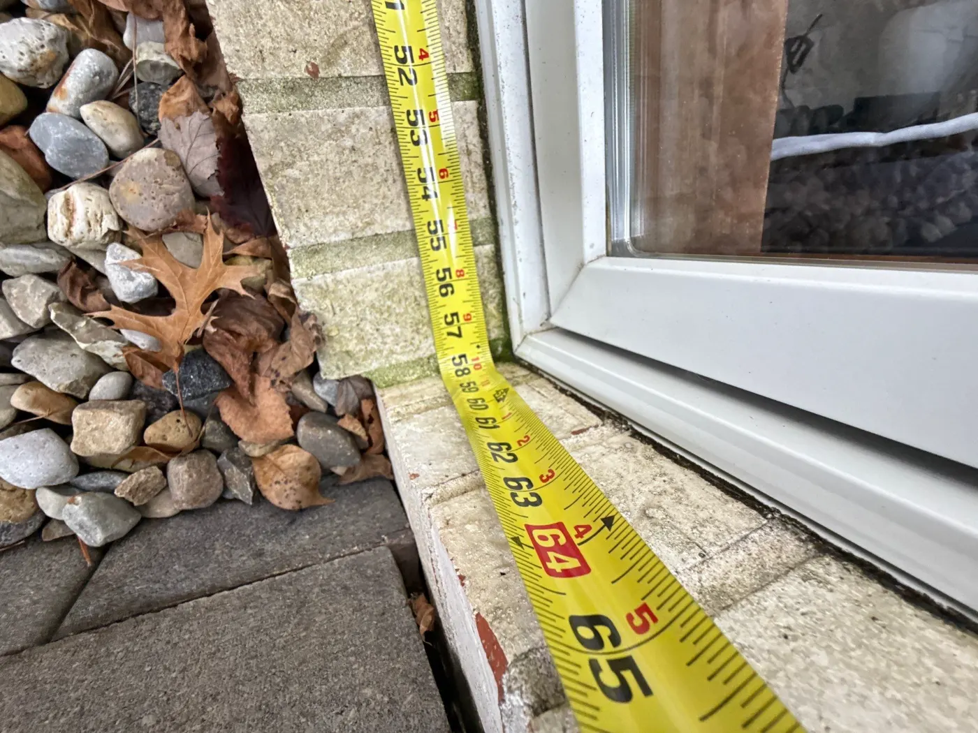 Storm-damaged window documented in Fairland
